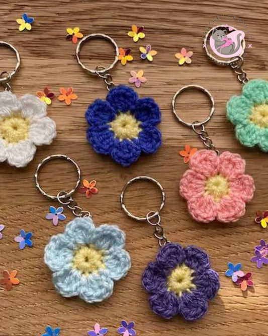 Forget-me-not flower keychain