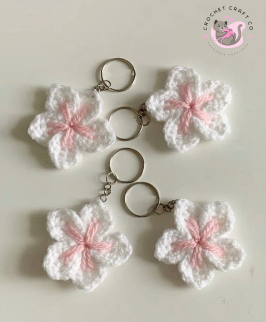 Cherry blossom flower keychain