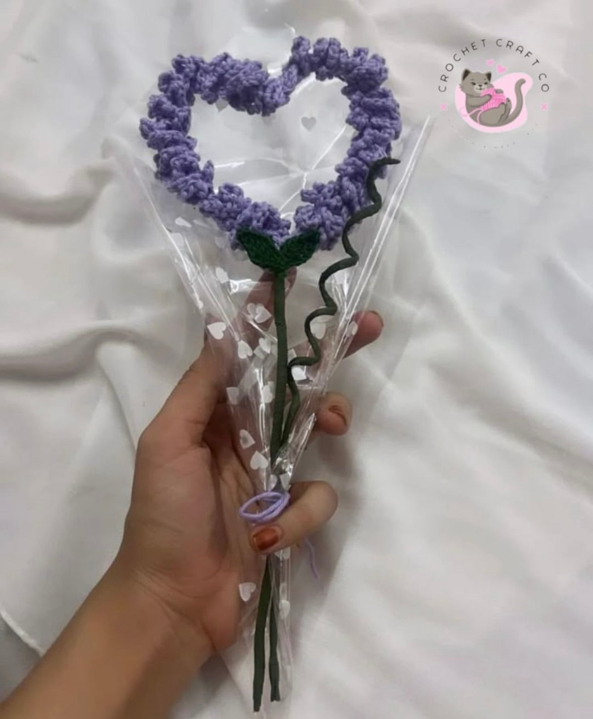 Heart shaped lily flower stem